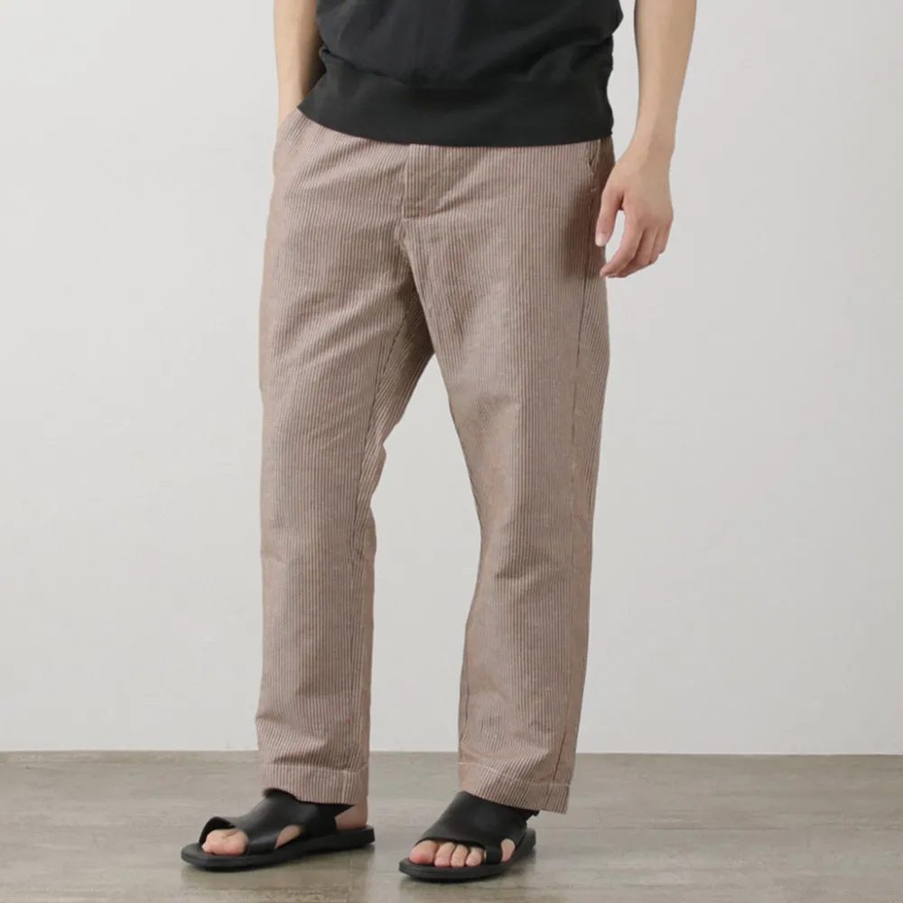 PARAGES Trousers^/ Yoga Pants Linen Cotton burgundy