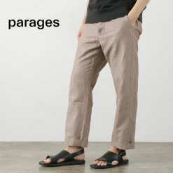 PARAGES Trousers^/ Yoga Pants Linen Cotton burgundy