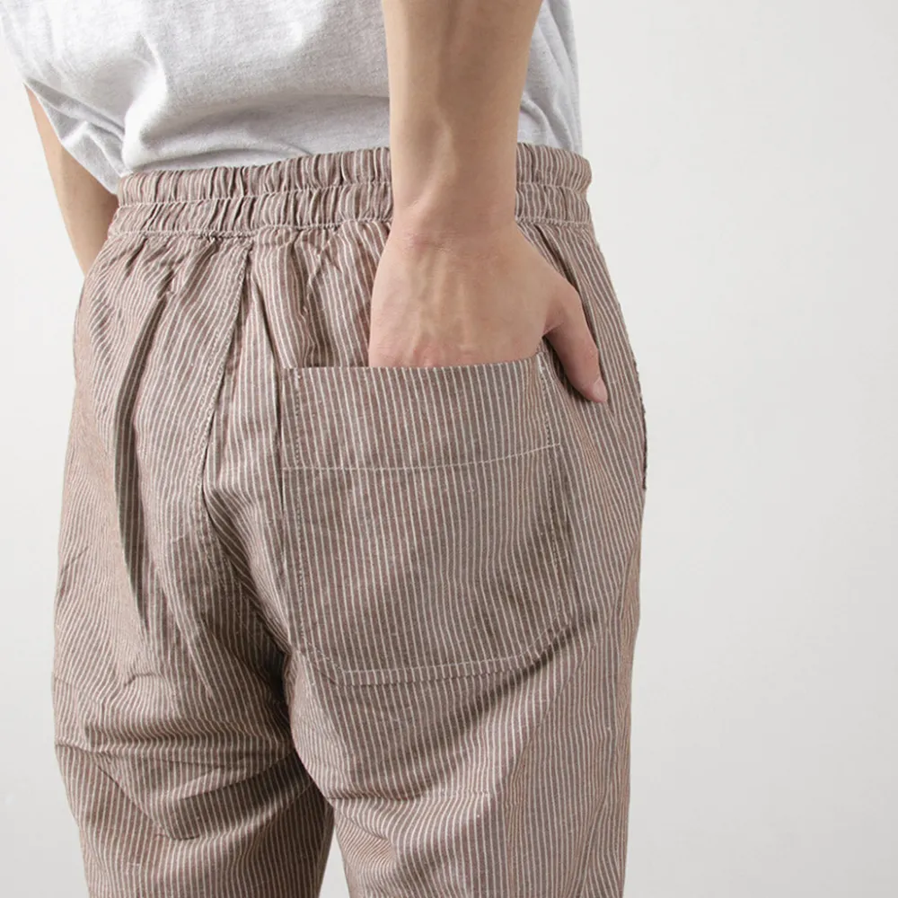 PARAGES Trousers^/ Yoga Pants Linen Cotton burgundy