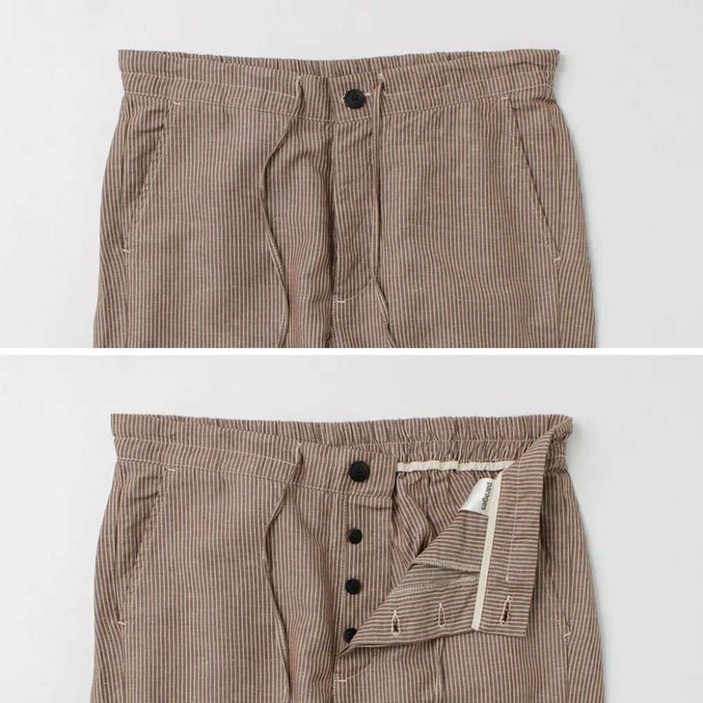 PARAGES Trousers^/ Yoga Pants Linen Cotton burgundy