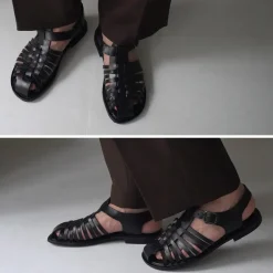PARE GABIA Sandals^/ ALBIZ Gurkha Sandals black