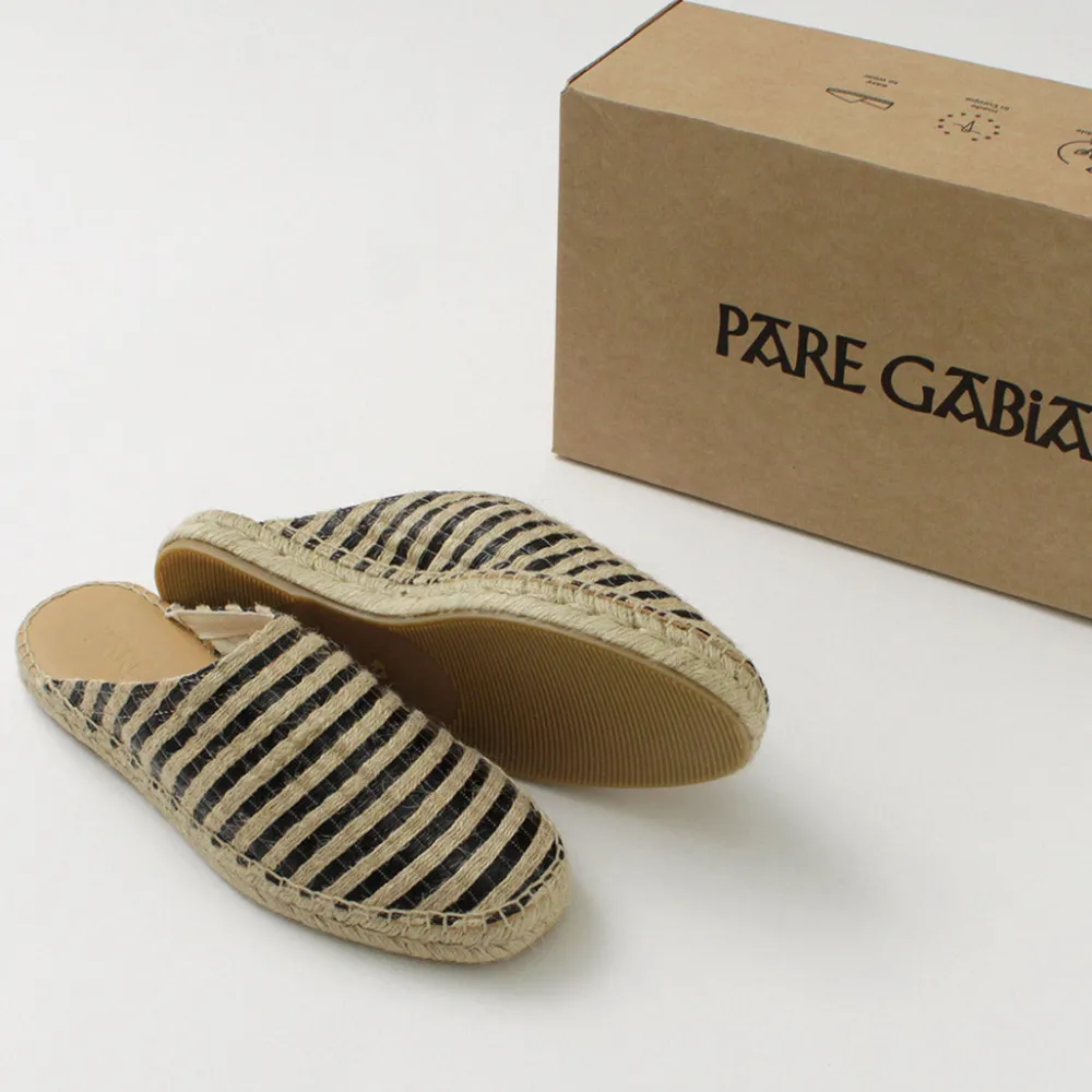PARE GABIA Sandals^/ DENIS Espadrille slippers black_linen