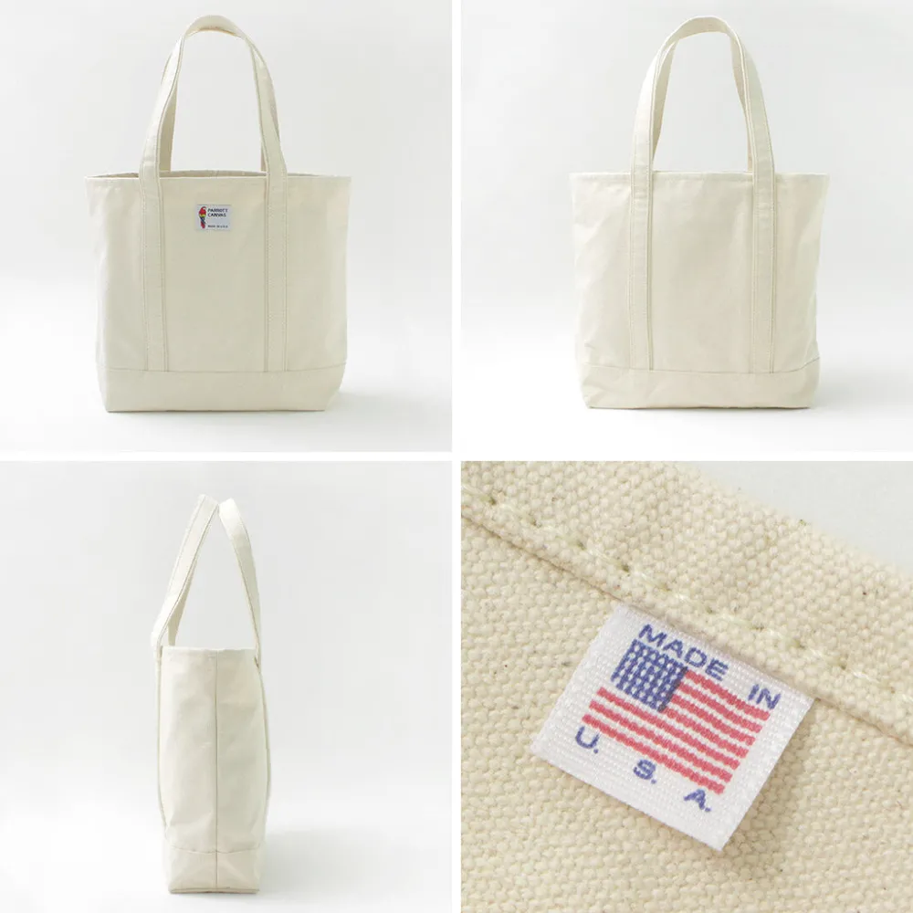 PARROTT CANVAS Tote Bags^/ Capri Style Tote natural