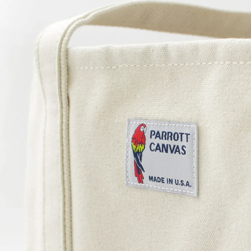 PARROTT CANVAS Tote Bags^/ Capri Style Tote natural