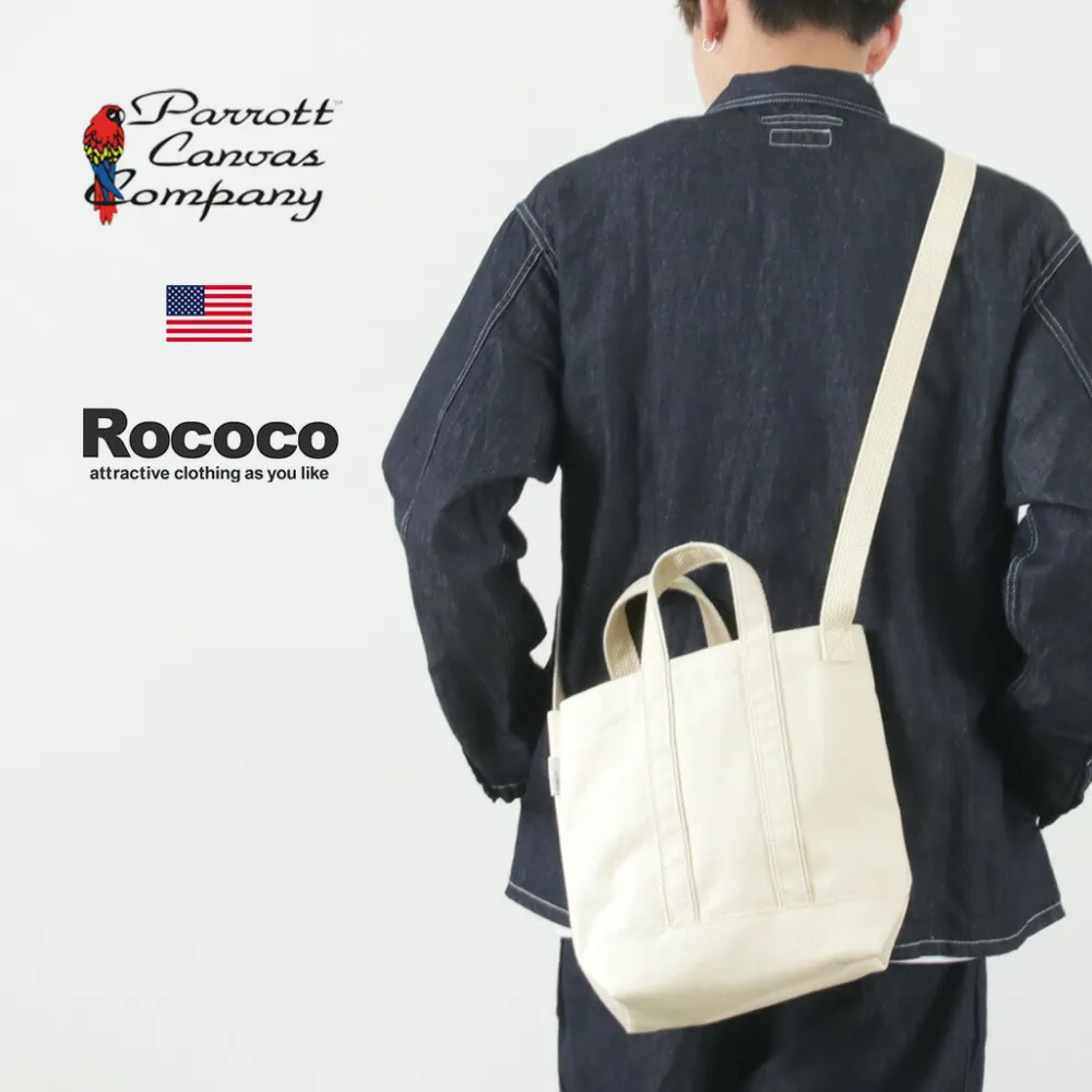PARROTT CANVAS Tote Bags^/ Shoulder mini tote natural