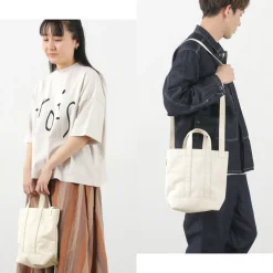 PARROTT CANVAS Tote Bags^/ Shoulder mini tote natural