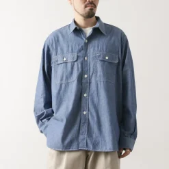 PAYDAY Shirts^/ 40s model, chin strap, work shirt lightblue