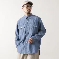 PAYDAY Shirts^/ 40s model, chin strap, work shirt lightblue