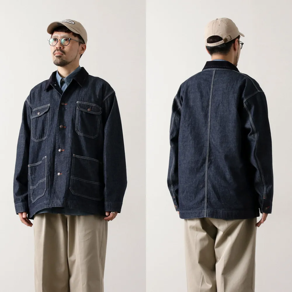 PAYDAY Jackets^/ 50's model corduroy collar coverall navy