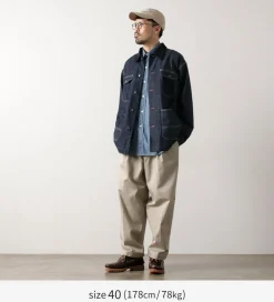 PAYDAY Jackets^/ 50's model corduroy collar coverall navy