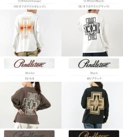 PENDLETON T-Shirts^/ Back Print Long Sleeve T-Shirt