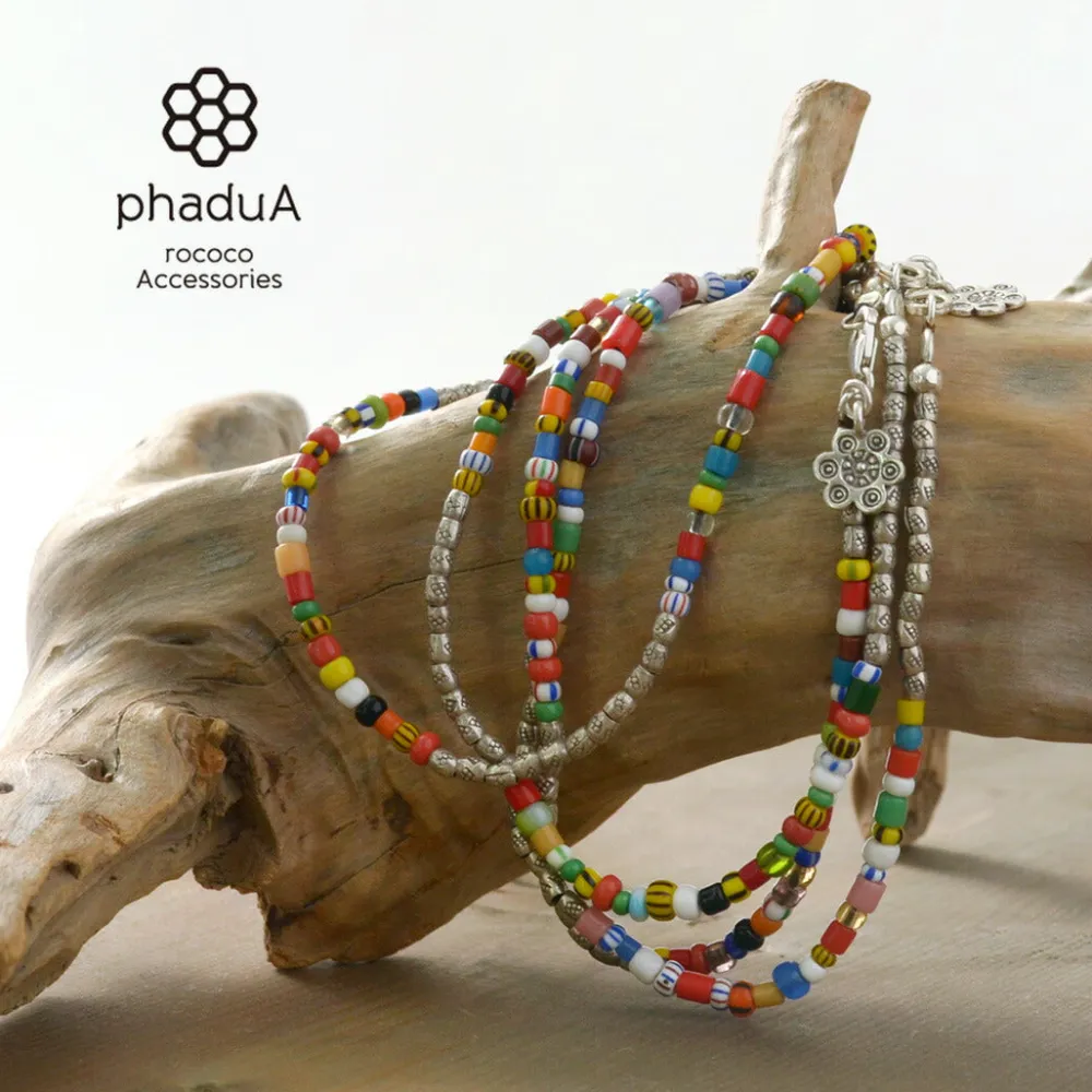 PHADUA Anklets^/ African Bead Anklet mix-beads