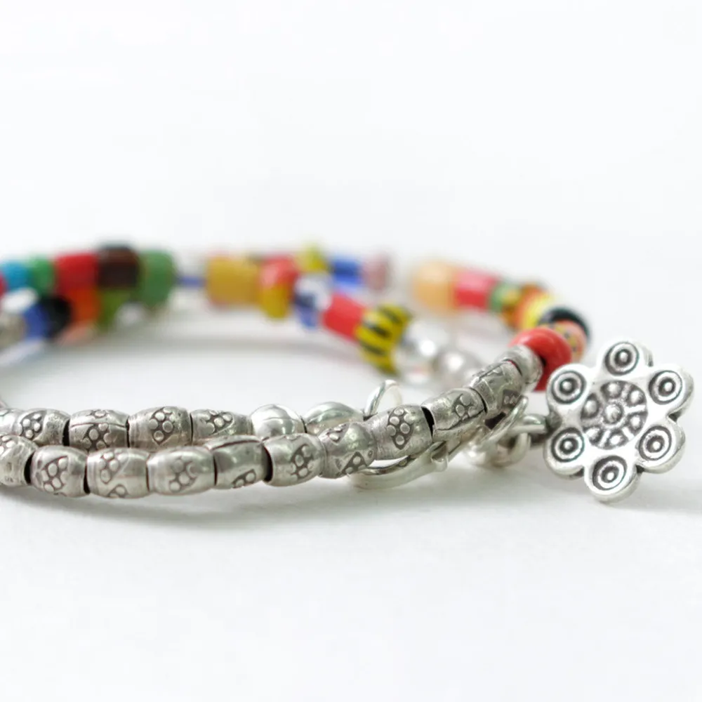 PHADUA Anklets^/ African Bead Anklet mix-beads