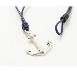 PHADUA Anklets^/ Anchor Leather Wrap Bracelet / Silver