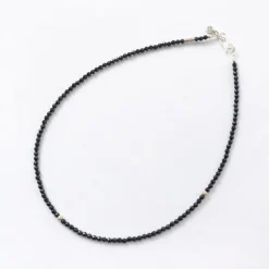 PHADUA Anklets^/ onyx bead necklace black