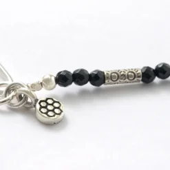 PHADUA Anklets^/ onyx bead necklace black