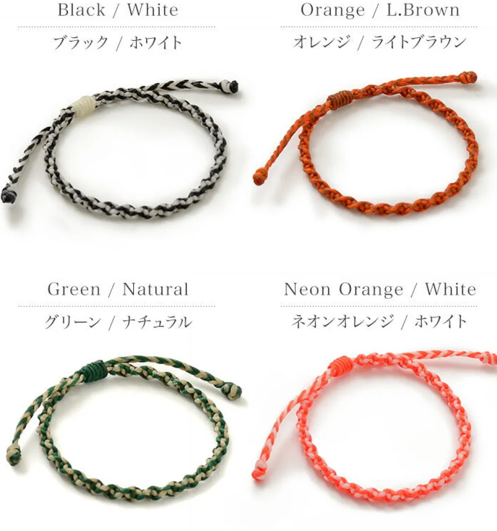 PHADUA Anklets^/ Bracelet Wax cord 2-tone