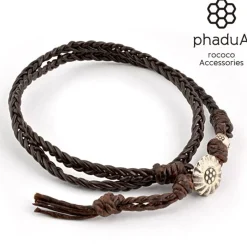PHADUA Bracelets^/ Bradydd 1mm leather 2 wrap bracelet