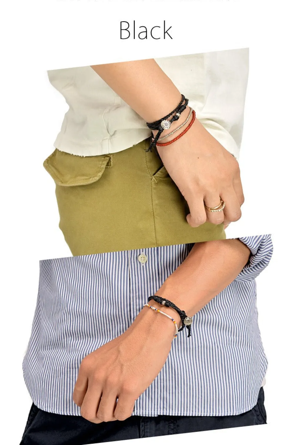 PHADUA Bracelets^/ Bradydd 1mm leather 2 wrap bracelet