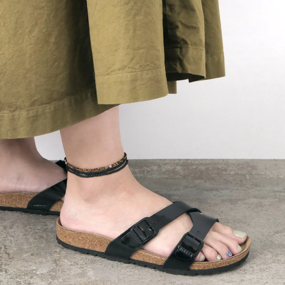 PHADUA Anklets^/ Braided 1mm Leather 2 Wrap Anklet