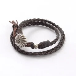 PHADUA Anklets^/ Braided 1.5mm Leather 2 Wrap Bracelet