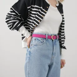 PHADUA Belts^/ Elastic Narrow Mesh Belt