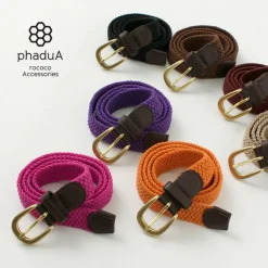 PHADUA Belts^/ Elastic Narrow Mesh Belt