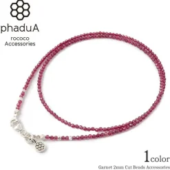 PHADUA Anklets^/ Garnet Cut Beads 2way Accessories red