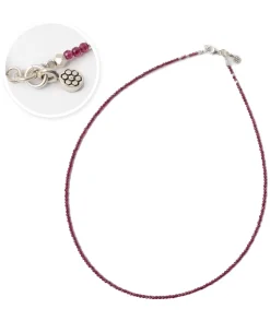 PHADUA Anklets^/ Garnet Cut Beads 2way Accessories red