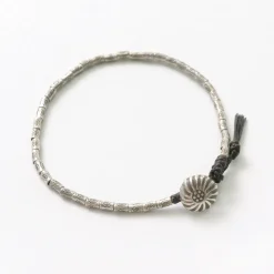 PHADUA Anklets^/ Karen Silver Beaded Concho Anklet