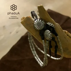 PHADUA Anklets^/ Karen Silver Beaded Concho Anklet