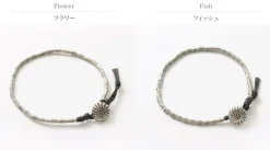 PHADUA Anklets^/ Karen Silver Beaded Concho Anklet