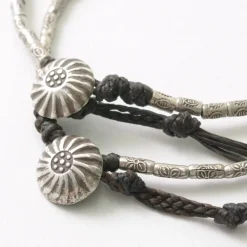 PHADUA Anklets^/ Karen Silver Beaded Concho Anklet