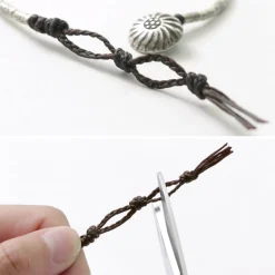 PHADUA Anklets^/ Karen Silver Beaded Concho Anklet