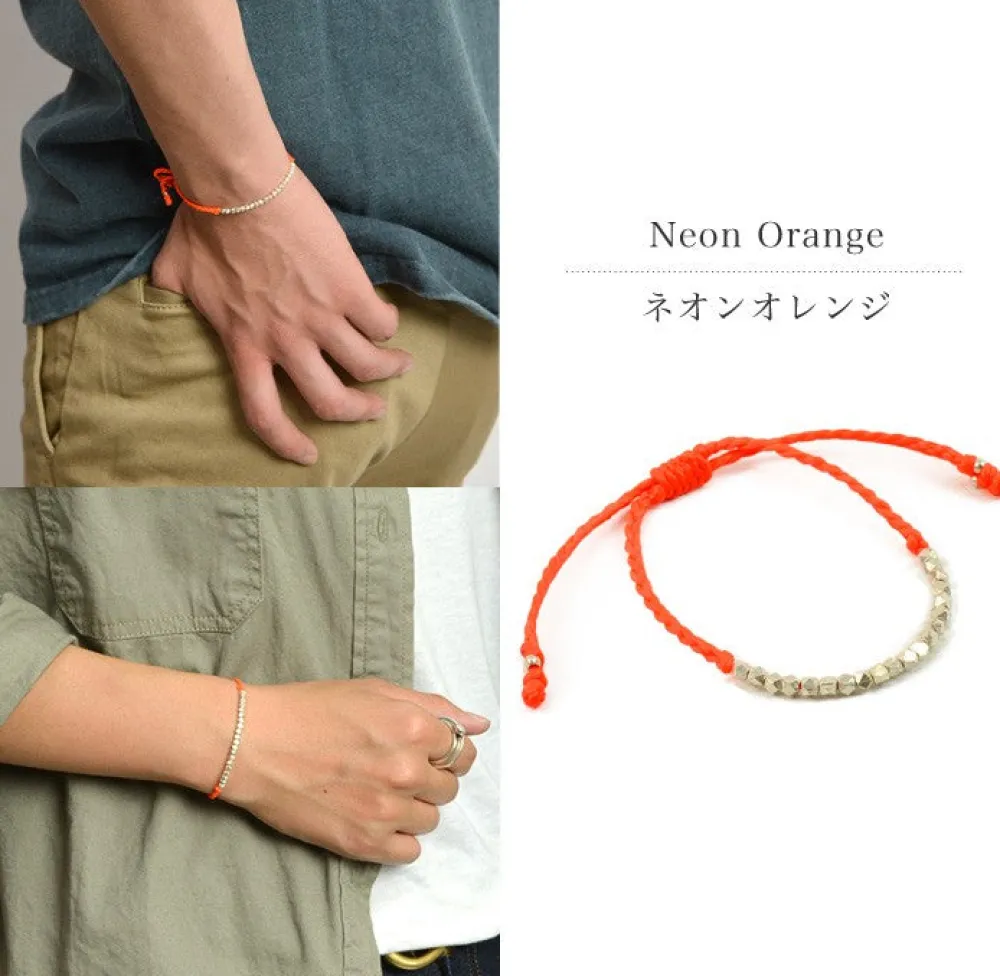 PHADUA Anklets^/ Karen Silver Beaded Wax Cord Bracelet
