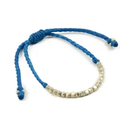 PHADUA Anklets^/ Karen Silver Beaded Wax Cord Bracelet