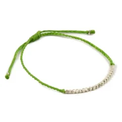 PHADUA Anklets^/ Karen Silver Bead Wax Cord Anklet