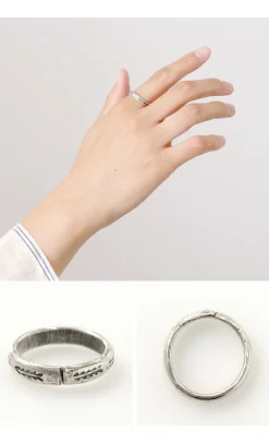 PHADUA Anklets^/ Karen Ring / Long Leaf silver