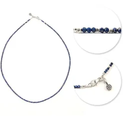 PHADUA Anklets^/ Lapis lazuli (2mm) cut bead necklace/anklet blue