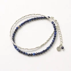 PHADUA Anklets^/ Lapis Lazuli W-Wrap Bracelet blue