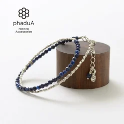 PHADUA Anklets^/ Lapis Lazuli W-Wrap Bracelet blue