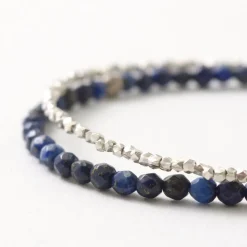 PHADUA Anklets^/ Lapis Lazuli W-Wrap Bracelet blue