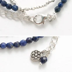 PHADUA Anklets^/ Lapis Lazuli W-Wrap Bracelet blue