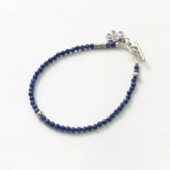 PHADUA Bracelets^/ Lapis (3mm) Cut Bead Bracelet blue