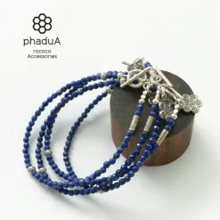 PHADUA Bracelets^/ Lapis (3mm) Cut Bead Bracelet blue