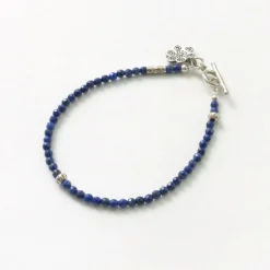 PHADUA Bracelets^/ Lapis (3mm) Cut Bead Bracelet blue