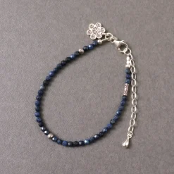 PHADUA Anklets^/ Lapis (3mm) Cut Beads Anklet Adjuster blue
