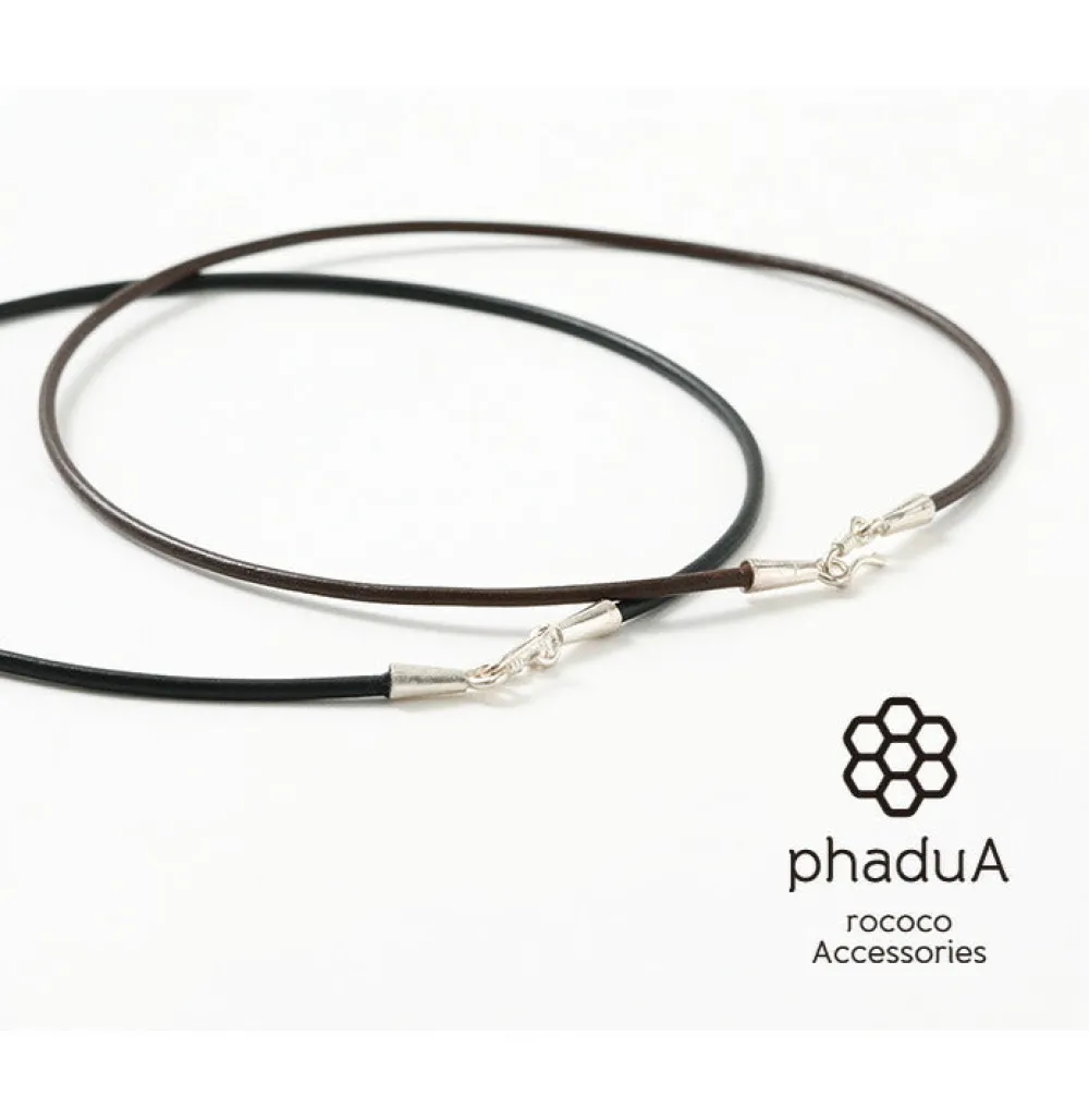 PHADUA Necklaces^/ Leather choker (2.5mm) necklace