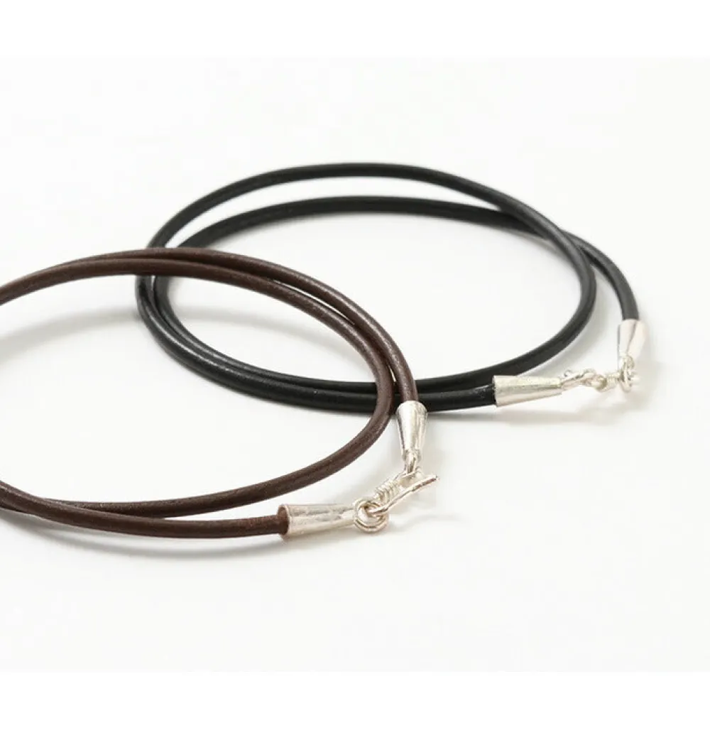 PHADUA Necklaces^/ Leather choker (2.5mm) necklace