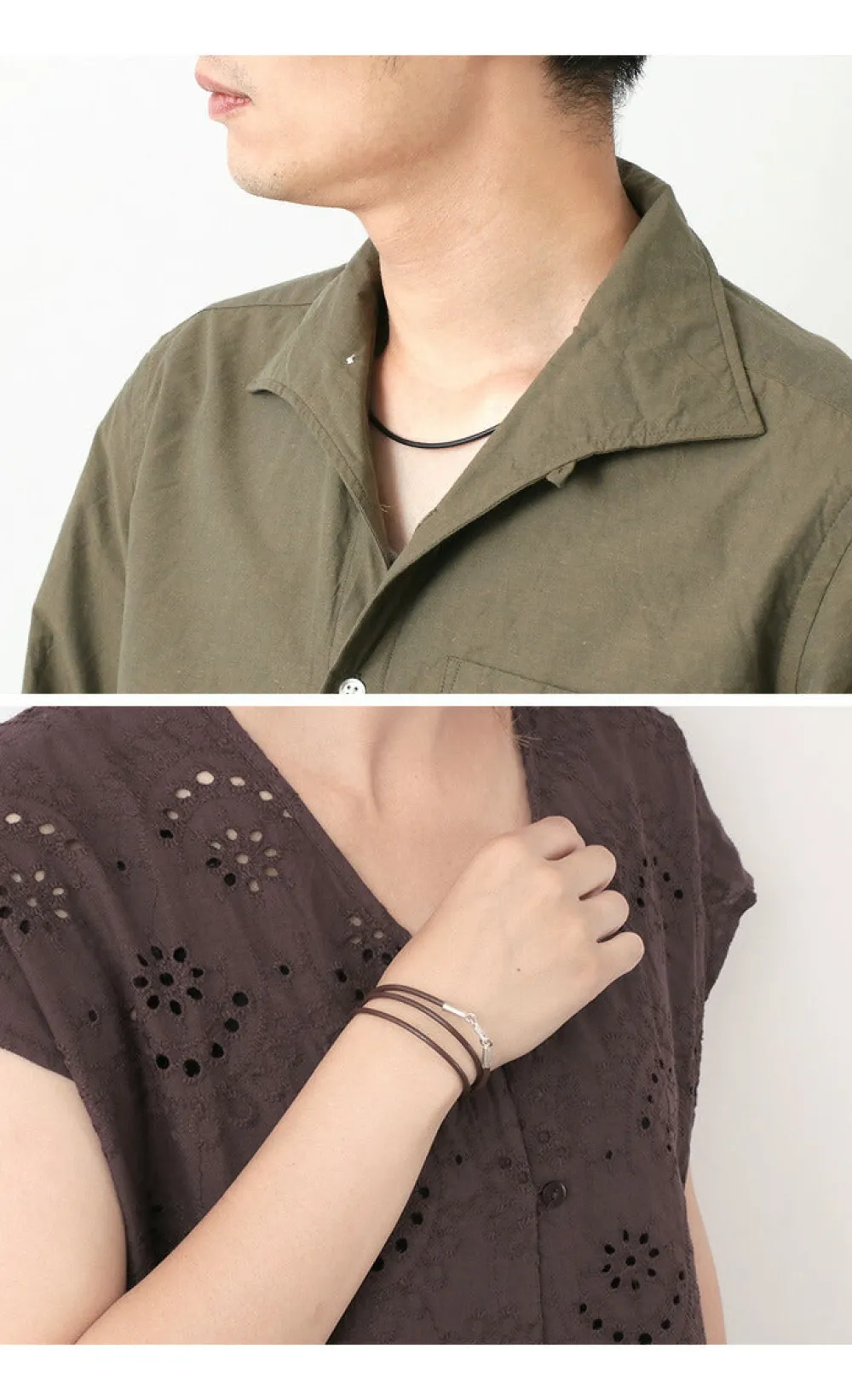 PHADUA Necklaces^/ Leather choker (2.5mm) necklace
